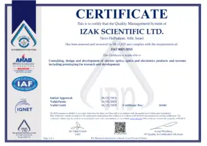 2025 SII ISO9001 Certification for IZAK Scientific Ltd